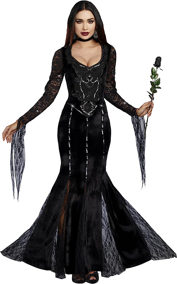 Morticia Addams Costume Outfit - Family Addams World - Cosplay Archive