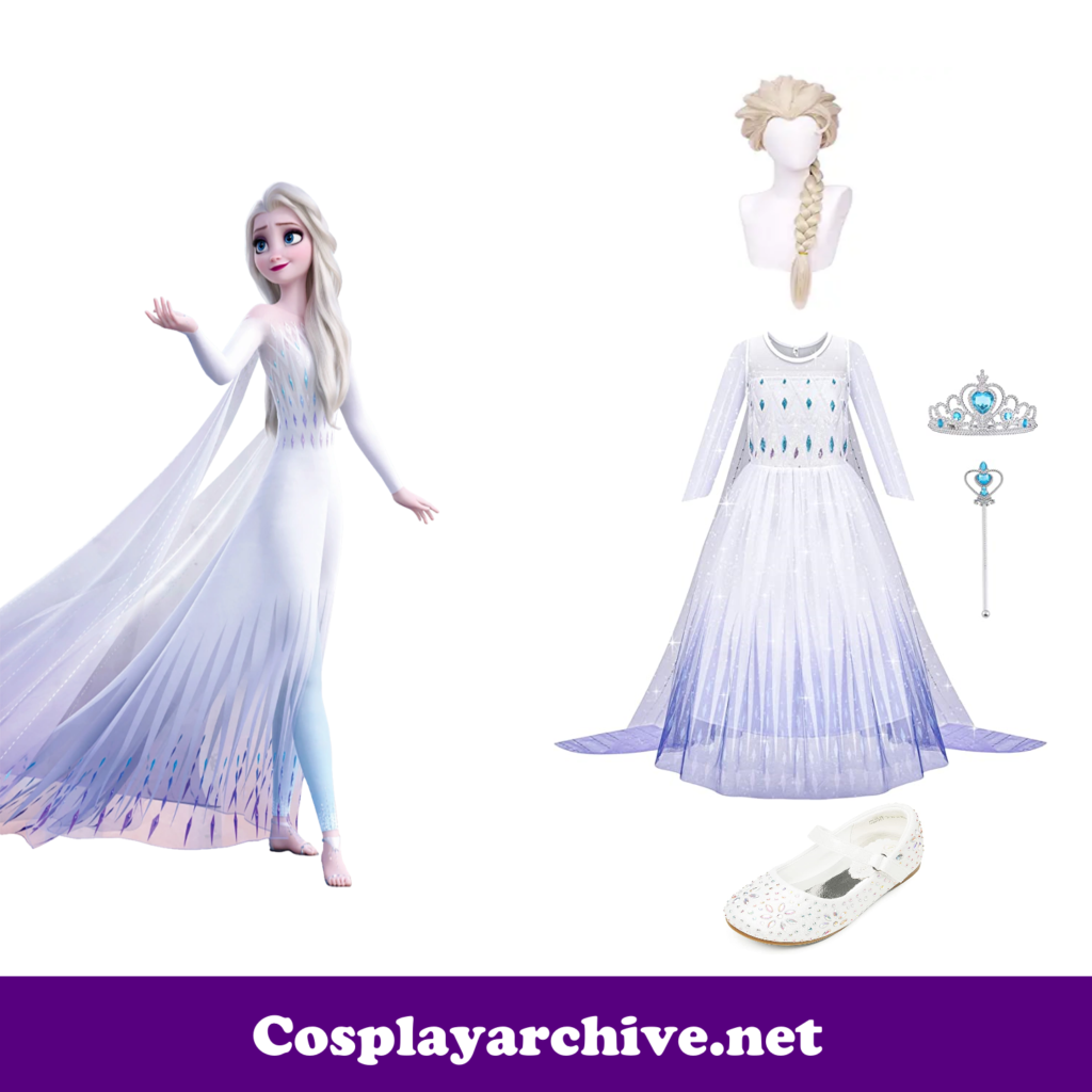 Elsa White Costume for Kids