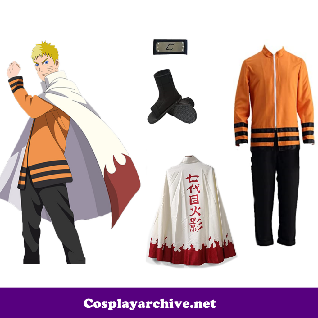 Hokage Naruto Uzumaki Cosplay Costume from Amazon