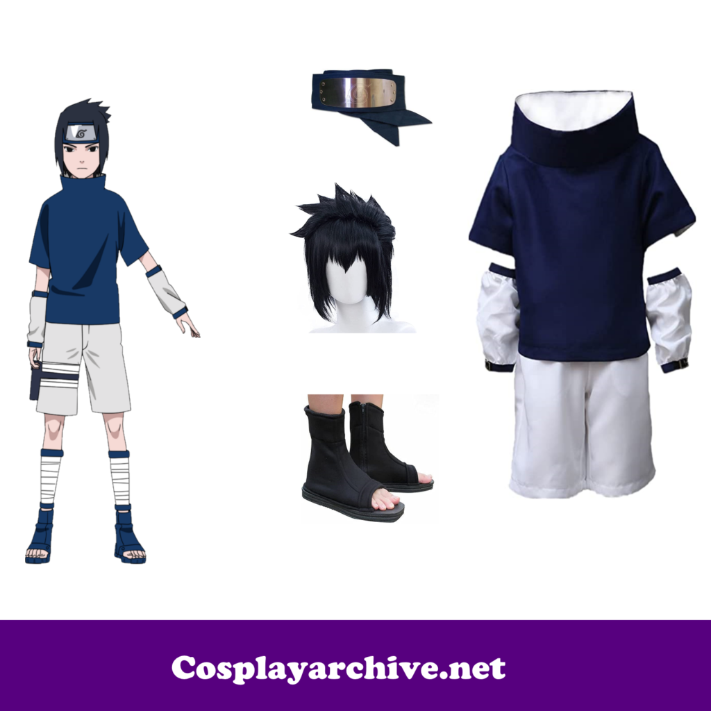 Sasuke Uchiha Kid Cosplay Costume from Amazon