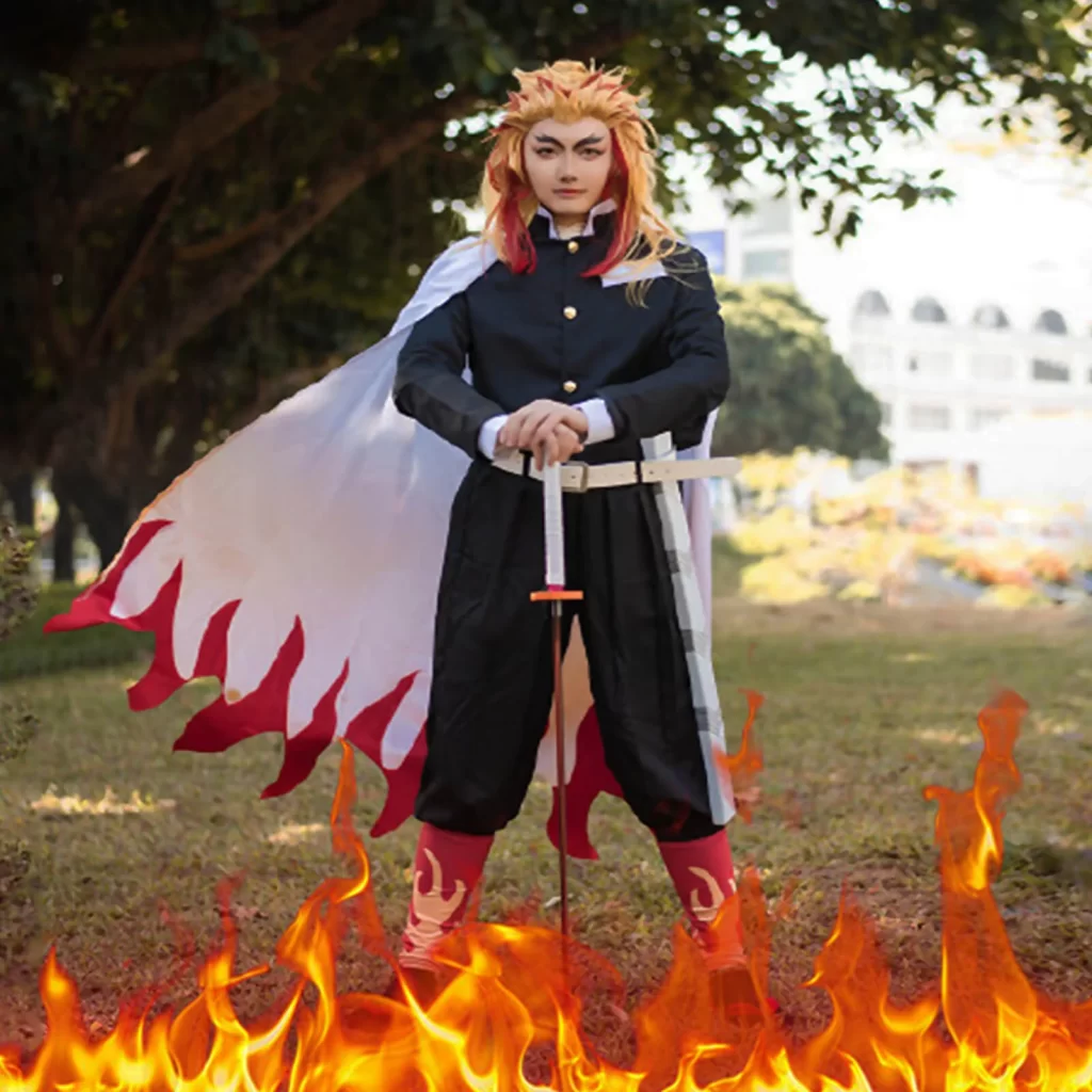 Kyōjurō Rengoku Cosplay Costume Guide - Demon Slayer Kimetsu no Yaiba World Rengoku Cosplay Costume for Halloween